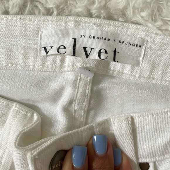 Velvet White Ankle Cropped Jeans - Picture 8 of 15